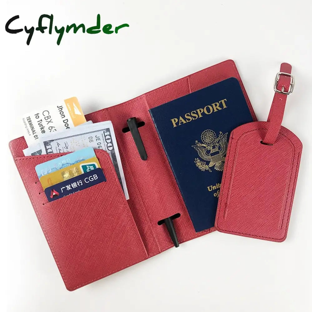 Cyflymder Pu Passport Covers Business Credit Id Cards Holder Case Wallets Pouch Women Men Air