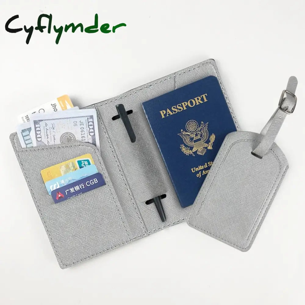 Cyflymder Pu Passport Covers Business Credit Id Cards Holder Case Wallets Pouch Women Men Air