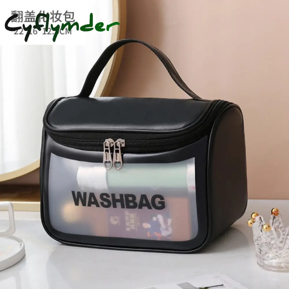 Cyflymder Pu Women Travel Storage Bag Toiletry Organize Waterproof Pvc Cosmetic Portable