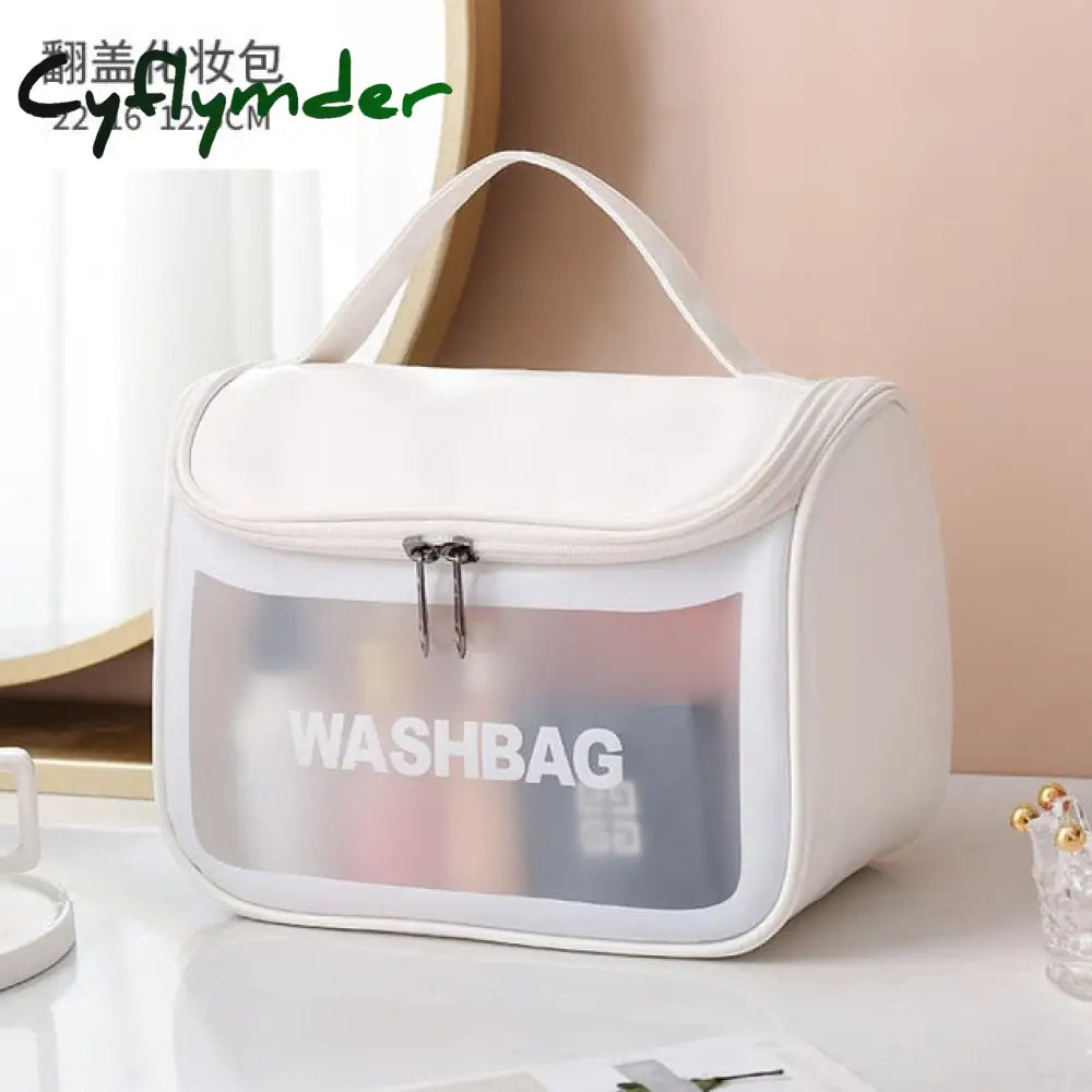 Cyflymder Pu Women Travel Storage Bag Toiletry Organize Waterproof Pvc Cosmetic Portable
