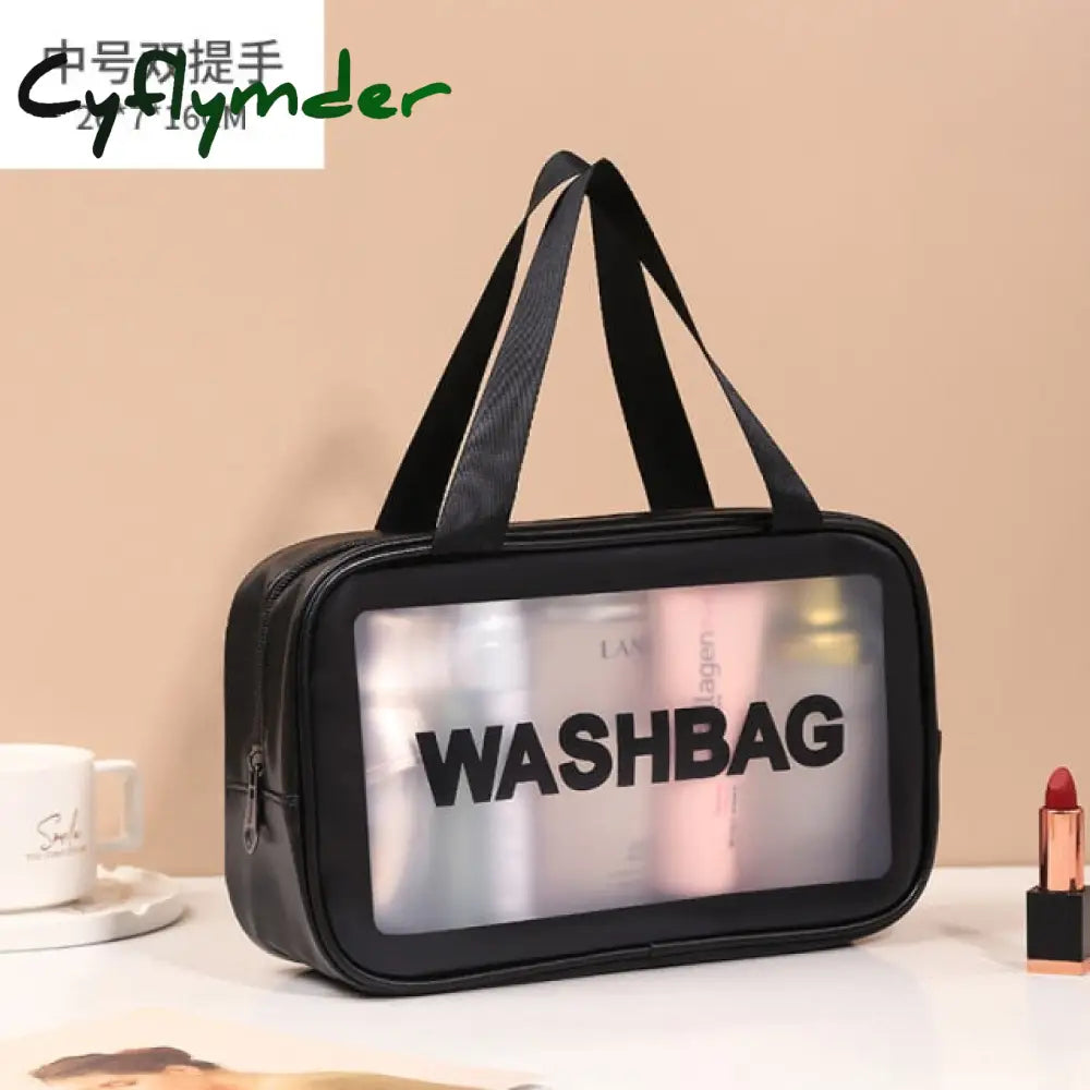 Cyflymder Pu Women Travel Storage Bag Toiletry Organize Waterproof Pvc Cosmetic Portable