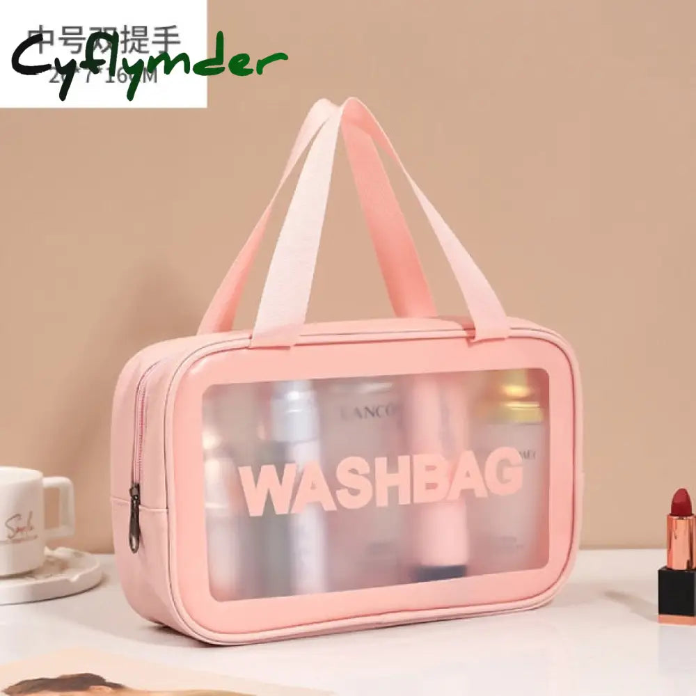 Cyflymder Pu Women Travel Storage Bag Toiletry Organize Waterproof Pvc Cosmetic Portable