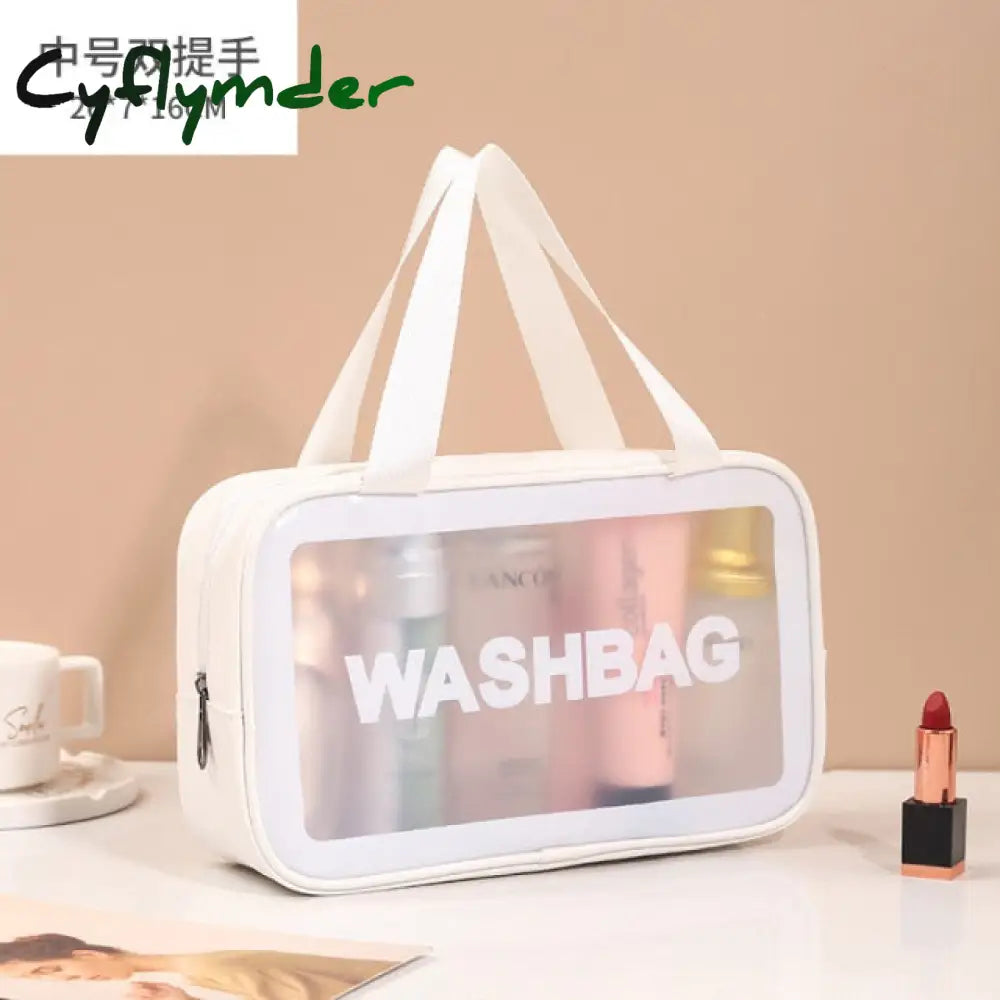 Cyflymder Pu Women Travel Storage Bag Toiletry Organize Waterproof Pvc Cosmetic Portable