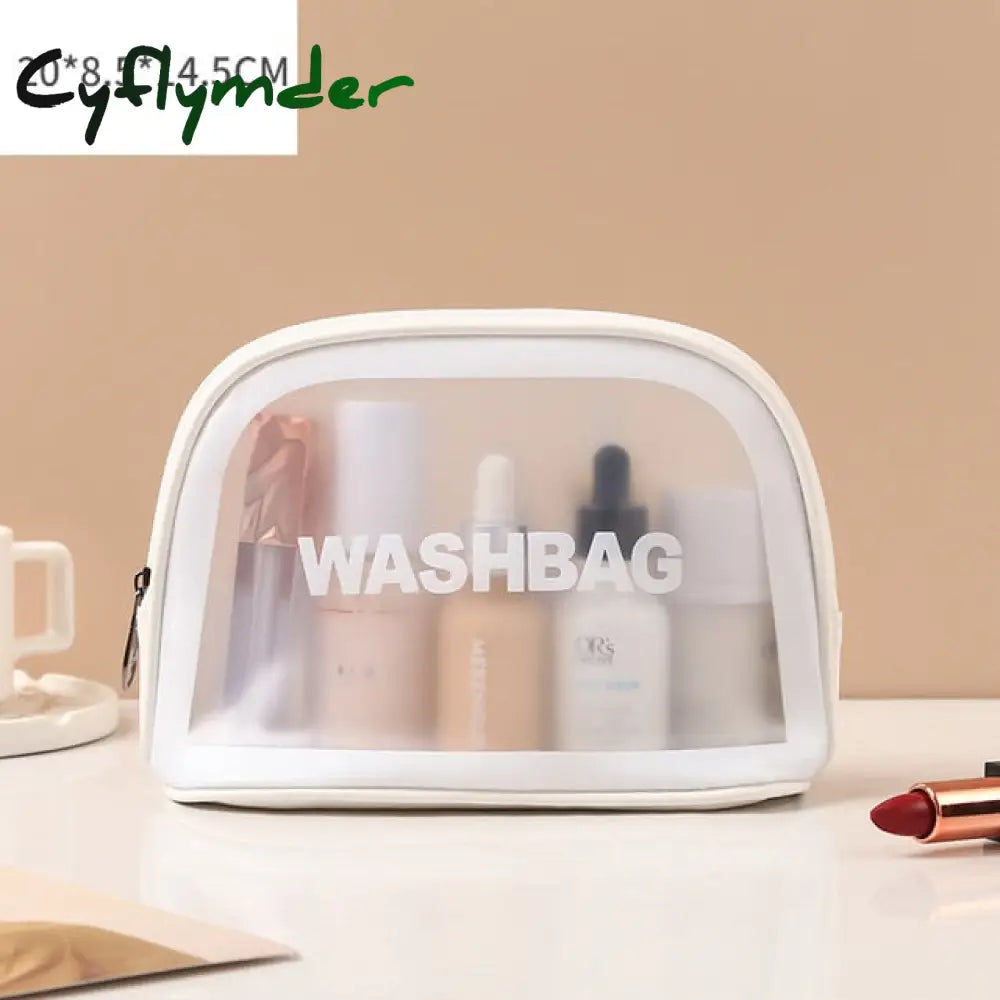 Cyflymder Pu Women Travel Storage Bag Toiletry Organize Waterproof Pvc Cosmetic Portable