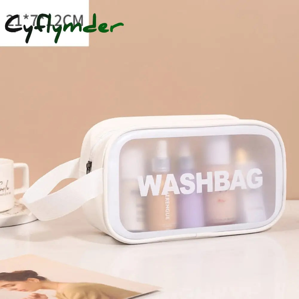Cyflymder Pu Women Travel Storage Bag Toiletry Organize Waterproof Pvc Cosmetic Portable