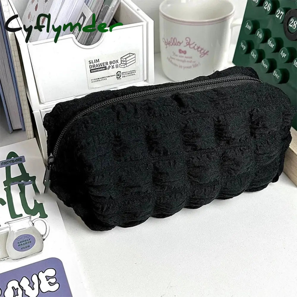 Cyflymder Puffs Cute Pencil Case Korean Stationery Pen Trousse Estuche Escolar Large Capacity
