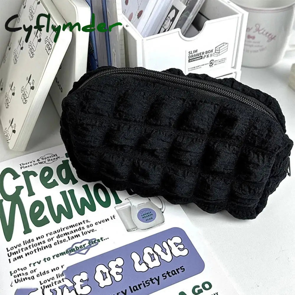 Cyflymder Puffs Cute Pencil Case Korean Stationery Pen Trousse Estuche Escolar Large Capacity