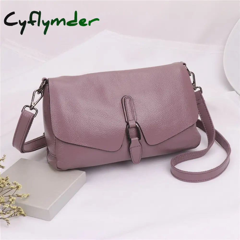 Cyflymder Pure Leather Handbag New Shoulder Messenger Bag Female Fashion Wild Texture First Layer