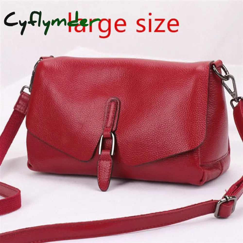 Cyflymder Pure Leather Handbag New Shoulder Messenger Bag Female Fashion Wild Texture First Layer