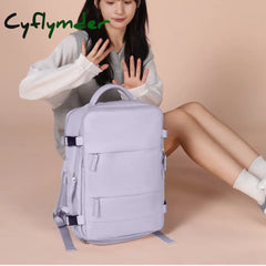 Cyflymder Purple Backpack Multifunctional Travel Bag Big Capactiy Shoulder Bags For Women With