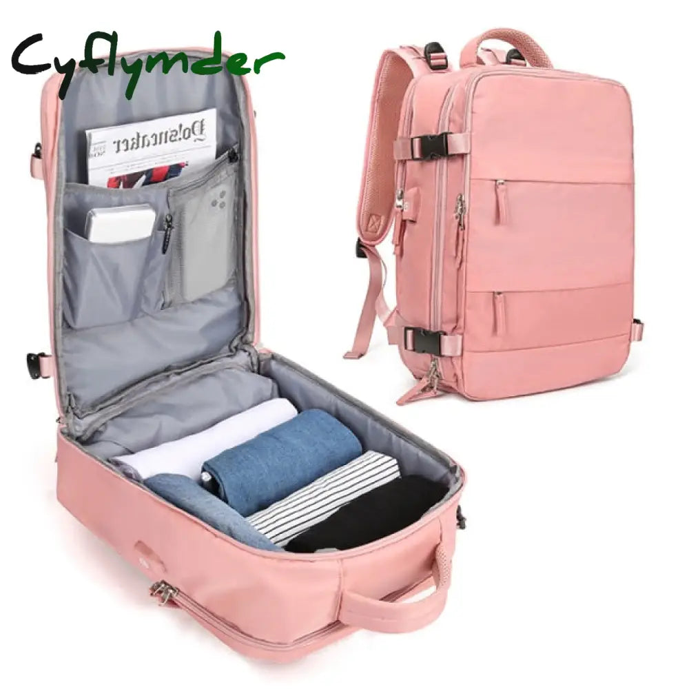 Cyflymder Purple Backpack Multifunctional Travel Bag Big Capactiy Shoulder Bags For Women With