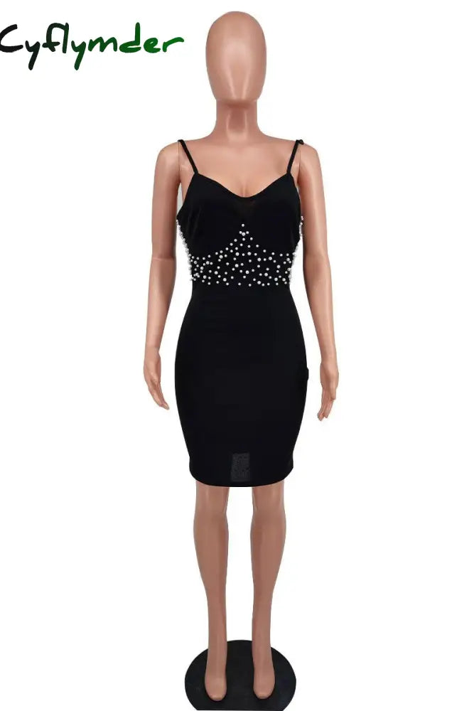 Cyflymder - Purplish Red Sexy Solid Backless Beading Spaghetti Strap Sleeveless Dress Dresses