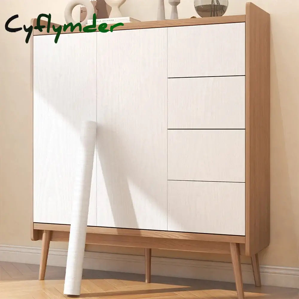 Cyflymder PVC Waterproof Self Adhesive Wallpaper Wall in Rolls Furniture Cabinets Vinyl Decorative Film Wood Grain