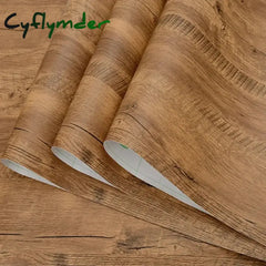 Cyflymder PVC Waterproof Self Adhesive Wallpaper Wall in Rolls Furniture Cabinets Vinyl Decorative Film Wood Grain