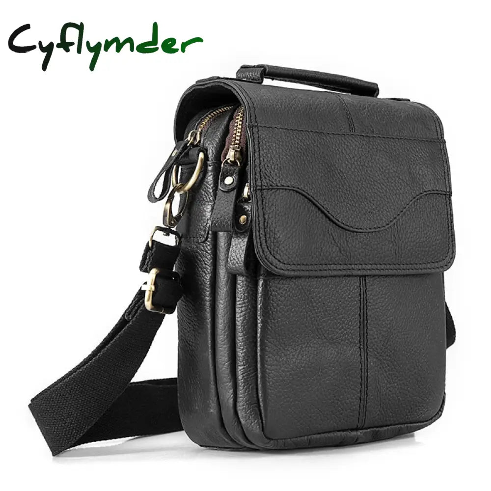 Cyflymder Quality Leather Male Casual Design Shoulder Messenger Bag Cowhide Fashion Cross-Body Bag