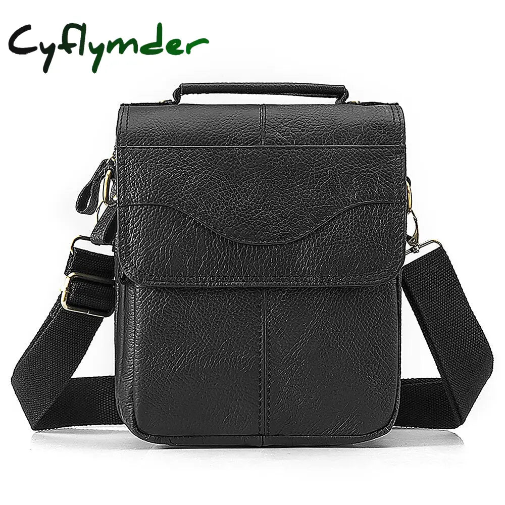 Cyflymder Quality Leather Male Casual Design Shoulder Messenger Bag Cowhide Fashion Cross-Body Bag