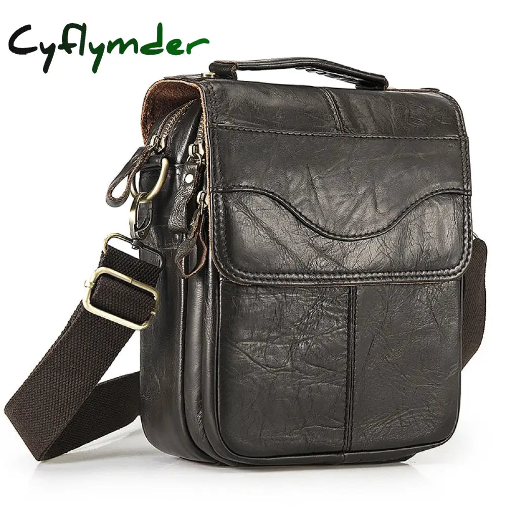 Cyflymder Quality Leather Male Casual Design Shoulder Messenger Bag Cowhide Fashion Cross-Body Bag