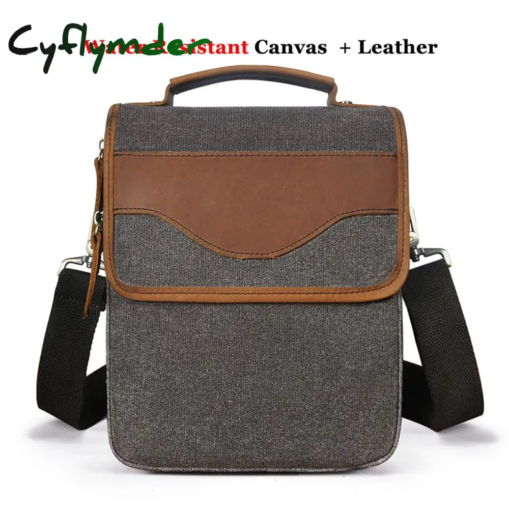 Cyflymder Quality Leather Male Casual Design Shoulder Messenger Bag Cowhide Fashion Cross-Body Bag