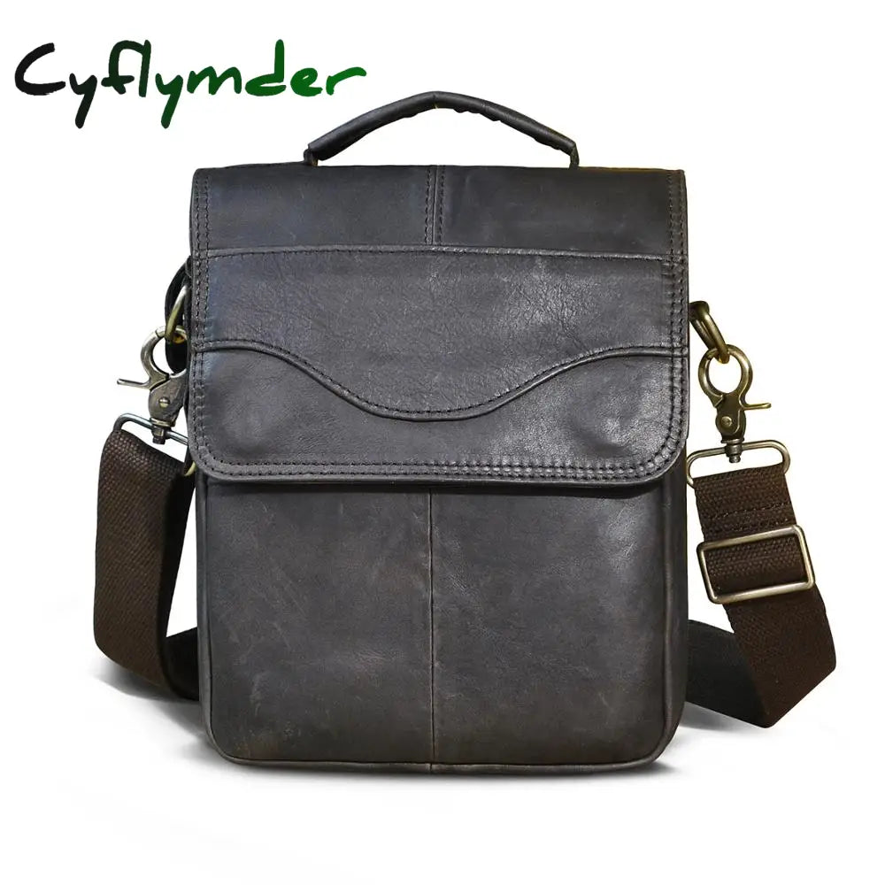 Cyflymder Quality Leather Male Casual Design Shoulder Messenger Bag Cowhide Fashion Cross-Body Bag