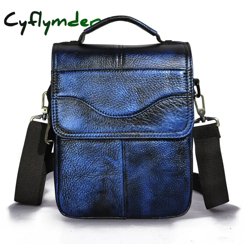 Cyflymder Quality Leather Male Casual Design Shoulder Messenger Bag Cowhide Fashion Cross-Body Bag