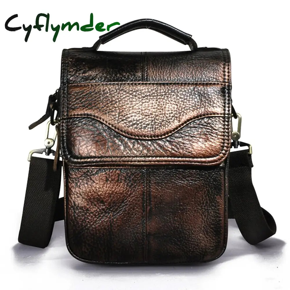 Cyflymder Quality Leather Male Casual Design Shoulder Messenger Bag Cowhide Fashion Cross-Body Bag