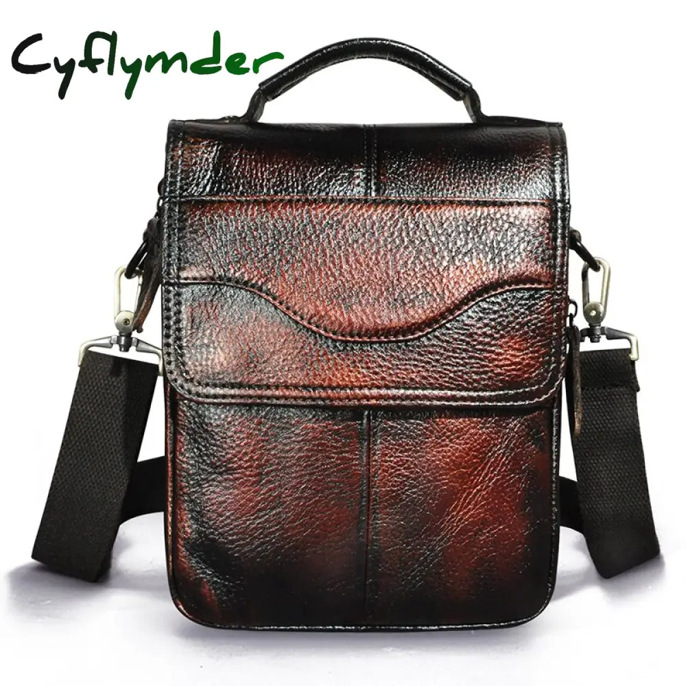 Cyflymder Quality Leather Male Casual Design Shoulder Messenger Bag Cowhide Fashion Cross-Body Bag