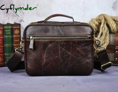 Cyflymder Quality Original Leather Design Male Shoulder Messenger Bag Cowhide Fashion Cross-Body