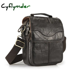 Cyflymder Quality Original Leather Male Casual Shoulder Messenger Bag Cowhide Fashion Cross-Body