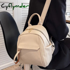 Cyflymder Quality Small Pu Leather Backpack Bags For Women New Trendy Back To School Teenagers