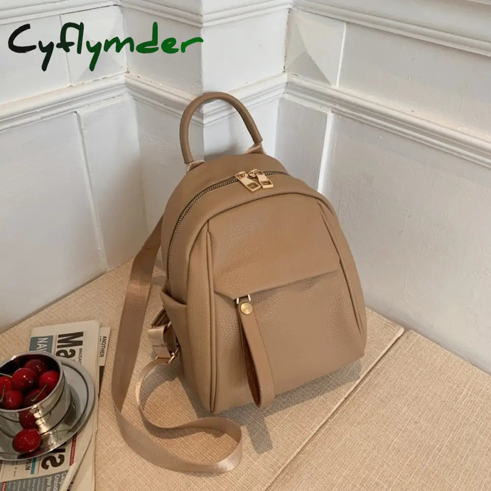 Cyflymder Quality Small Pu Leather Backpack Bags For Women New Trendy Back To School Teenagers