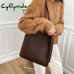 Cyflymder Quality Women Tote Bag Shoulder Leather Handbag Designer Luxury Totes Large Capacity