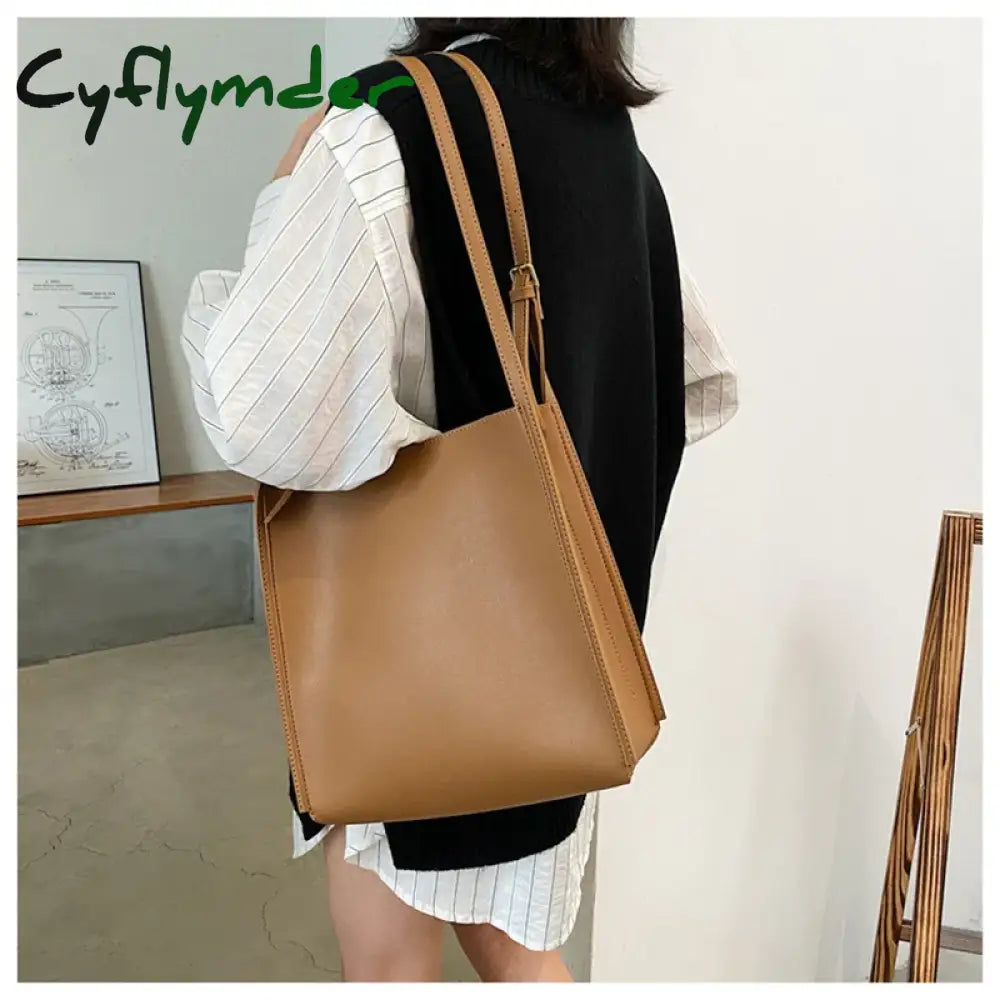 Women Tote Bag Shoulder Leather Handbag Designer Luxury Totes Large Capacity Solid Color Shopper Bag Women Bolsos