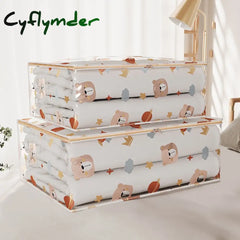 Cyflymder Quilt Storage Bag Three-Dimensional Large Capacity Dustproof Waterproof Clothes Organizer