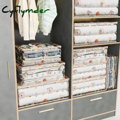 Cyflymder Quilt Storage Bag Three-Dimensional Large Capacity Dustproof Waterproof Clothes Organizer