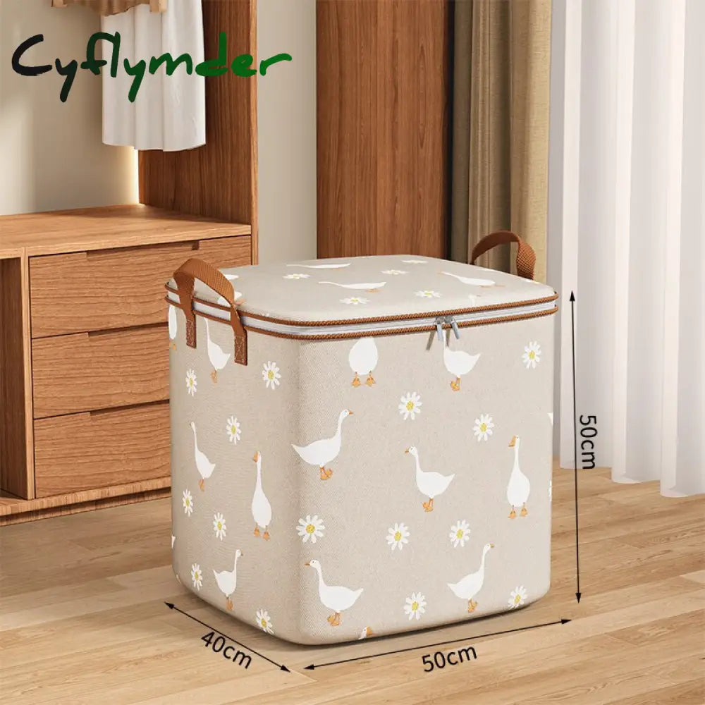 Cyflymder Quilt Storage Bag Three-Dimensional Large Capacity Dustproof Waterproof Clothes Organizer