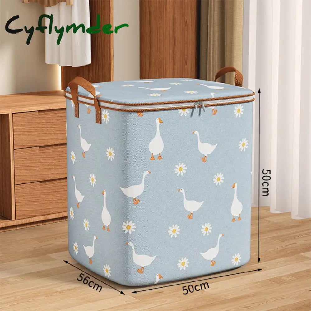 Cyflymder Quilt Storage Bag Three-Dimensional Large Capacity Dustproof Waterproof Clothes Organizer