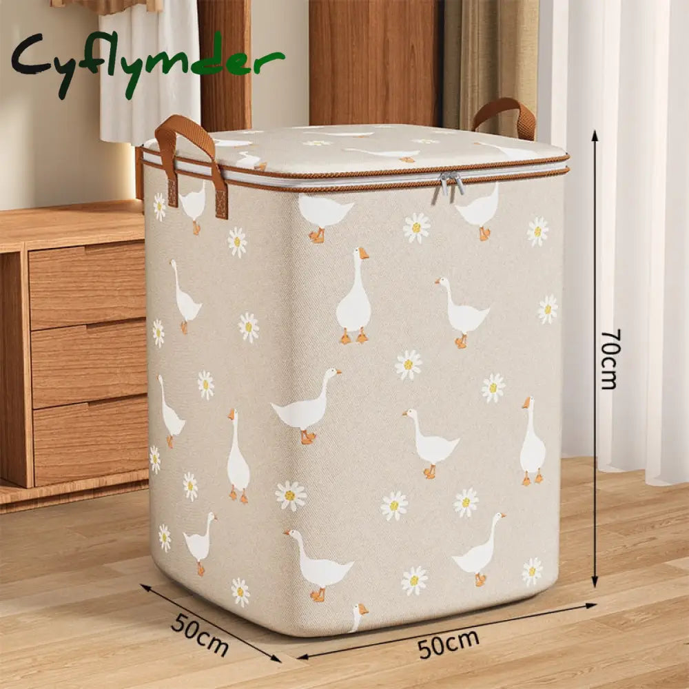 Cyflymder Quilt Storage Bag Three-Dimensional Large Capacity Dustproof Waterproof Clothes Organizer