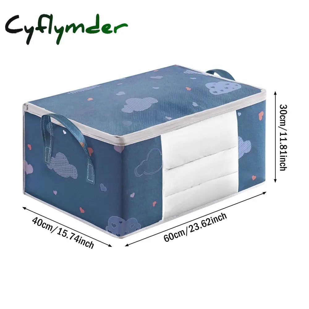 Cyflymder Quilt Storage Bag Three-Dimensional Large Capacity Dustproof Waterproof Clothes Organizer