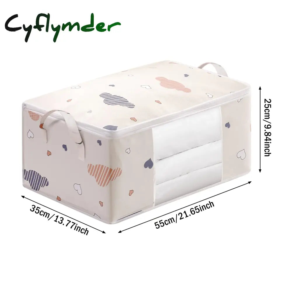 Cyflymder Quilt Storage Bag Three-Dimensional Large Capacity Dustproof Waterproof Clothes Organizer