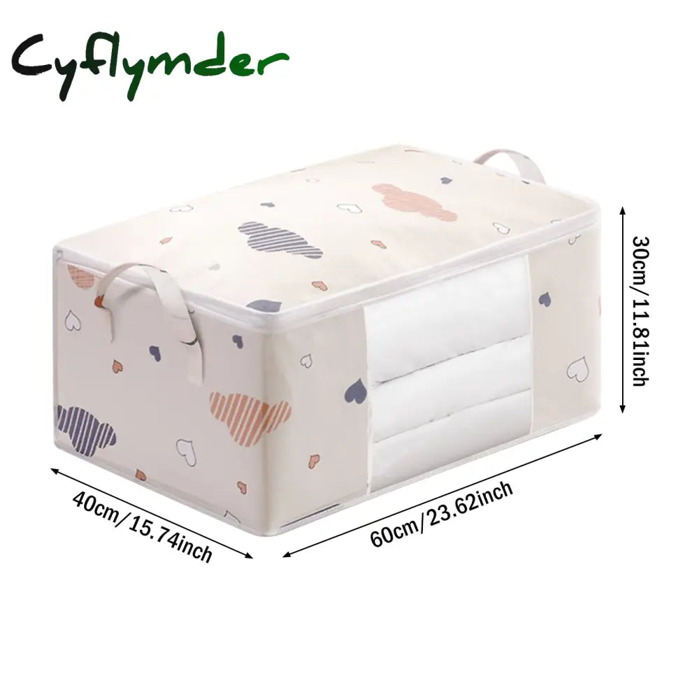 Cyflymder Quilt Storage Bag Three-Dimensional Large Capacity Dustproof Waterproof Clothes Organizer