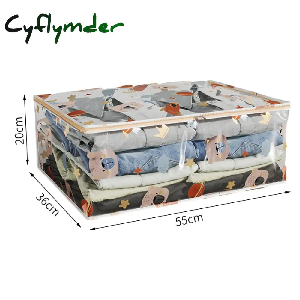 Cyflymder Quilt Storage Bag Three-Dimensional Large Capacity Dustproof Waterproof Clothes Organizer