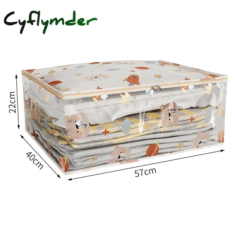 Cyflymder Quilt Storage Bag Three-Dimensional Large Capacity Dustproof Waterproof Clothes Organizer