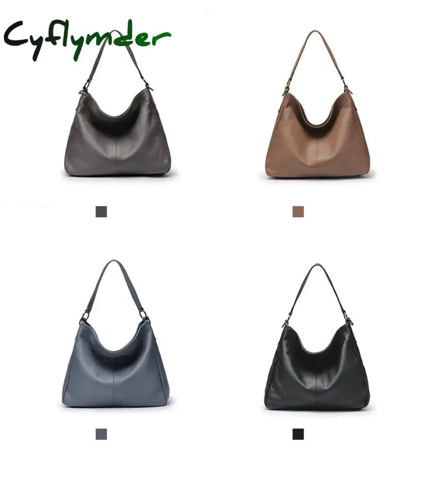 Cyflymder Real Genuine Leather Tassel Women’s Handbag Elegant Ladies Hobo Crossbody Shoulder Bags