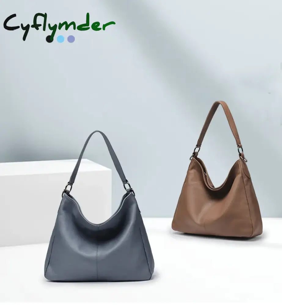 Cyflymder Real Genuine Leather Tassel Women’s Handbag Elegant Ladies Hobo Crossbody Shoulder Bags