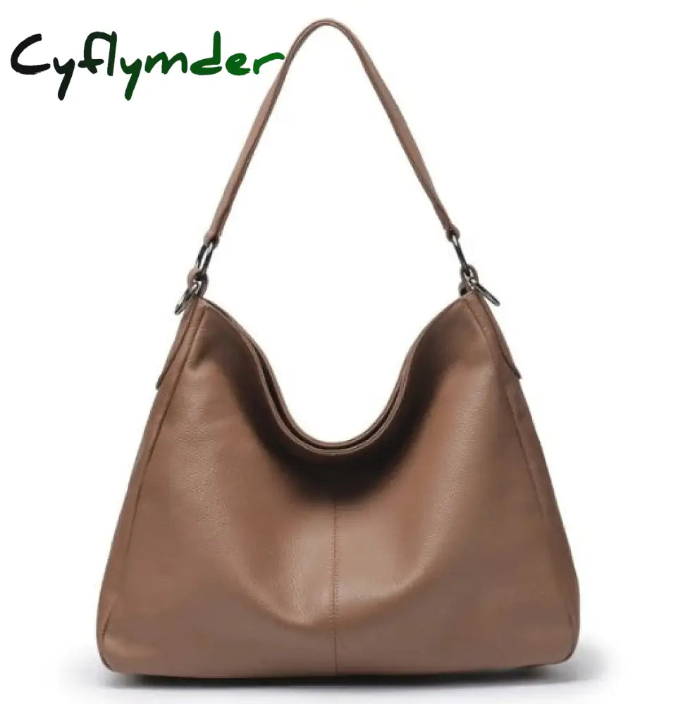 Cyflymder Real Genuine Leather Tassel Women’s Handbag Elegant Ladies Hobo Crossbody Shoulder Bags