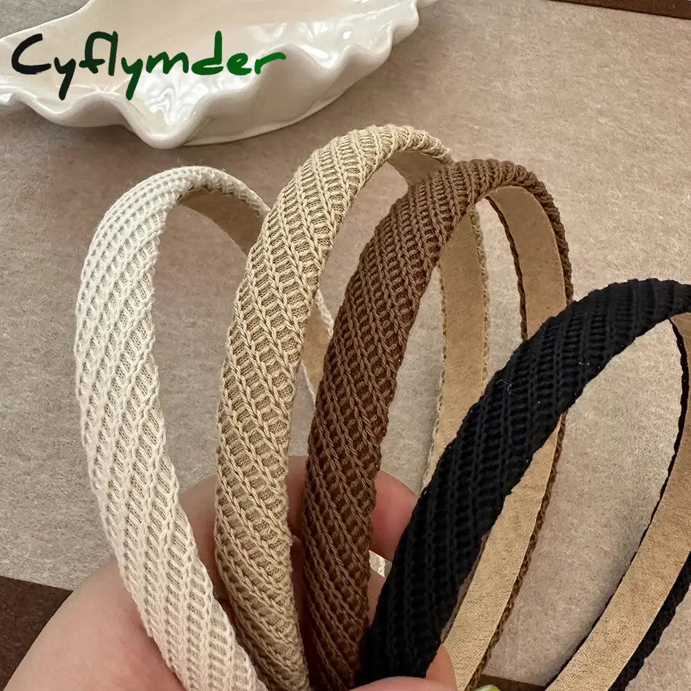 Cyflymder Retro Black White Bezel Hairbands Headbands For Women Girls Vintage Hoop Party Bride