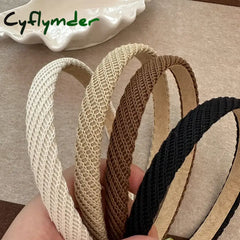 Cyflymder Retro Black White Bezel Hairbands Headbands For Women Girls Vintage Hoop Party Bride