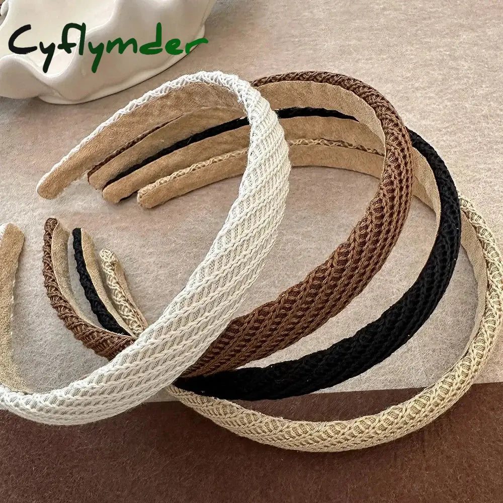 Cyflymder Retro Black White Bezel Hairbands Headbands For Women Girls Vintage Hoop Party Bride
