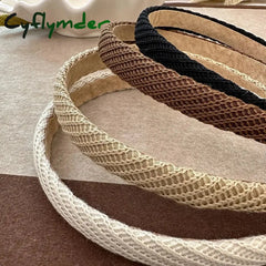Cyflymder Retro Black White Bezel Hairbands Headbands For Women Girls Vintage Hoop Party Bride
