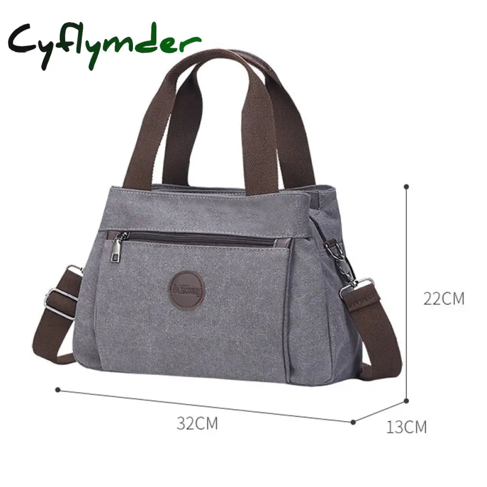 Cyflymder Retro Casual Women’s Bag Canvas Ladies Single-Shoulder Messenger Large-Capacity